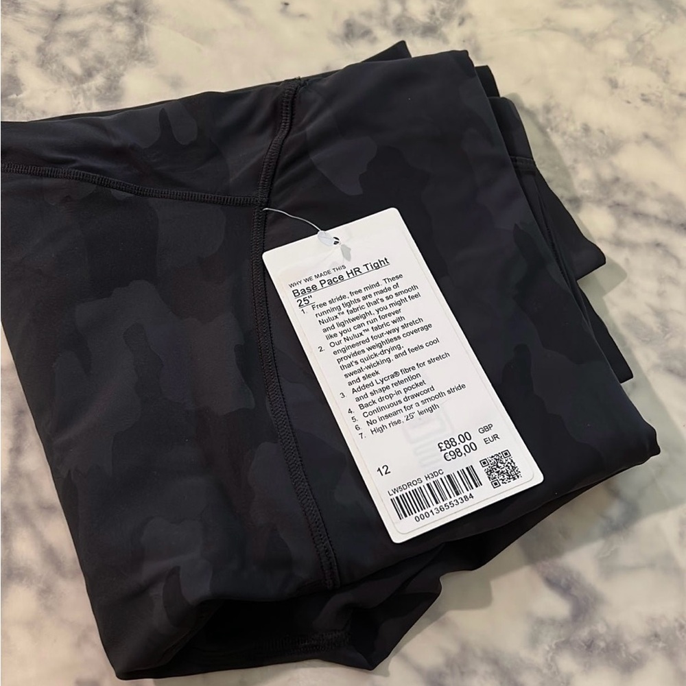 lululemon Base Pace High-Rise Tight 25" size 12 in dark camo